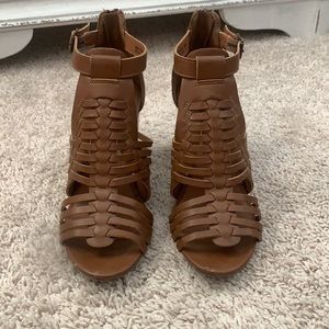 Brown leather heals